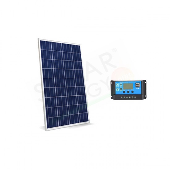 KIT SOLARE BASE 20W 12V – MODULO  FOTOVOLTAICO 20W E REGOLATORE 10A PWM