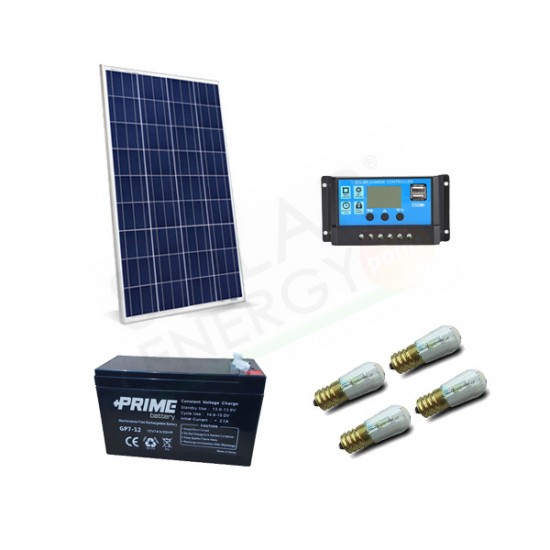 KIT SOLARE VOTIVO 10W PANNELLO FOTOVOLTAICO LED