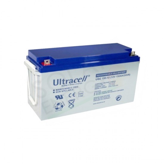 ULTRACELL SERIE UCG150-12 – BATTERIA SOLARE GEL 12V 150AH DEEP CYCLE