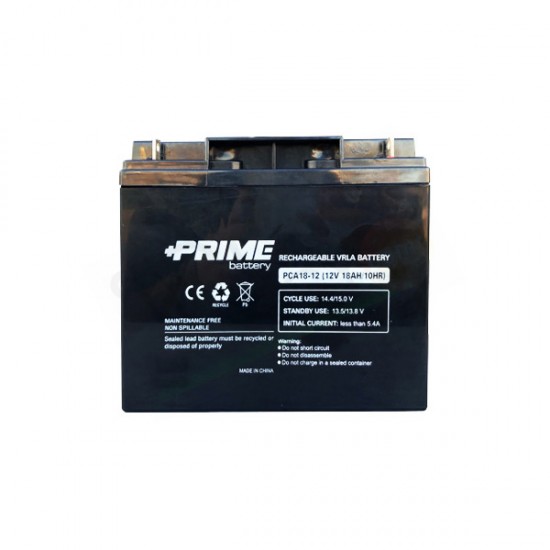 PRIME PCA 18-12 – BATTERIA SOLARE ERMETICA AGM 18AH 12V DEEP CYCLE