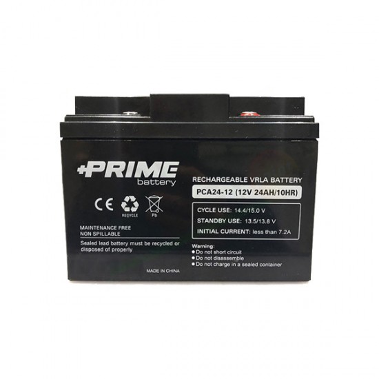 PRIME PCA 24-12 – BATTERIA SOLARE ERMETICA AGM 24 AH 12V