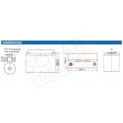 PRIME PCA 100-12 – BATTERIA SOLARE AGM 100AH 12V DEEP CYCLE 