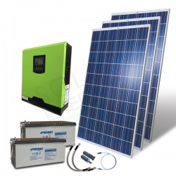 KIT FOTOVOLTAICO OFF-GRID 820 W 24V CON BATTERIE AGM 1000 AH