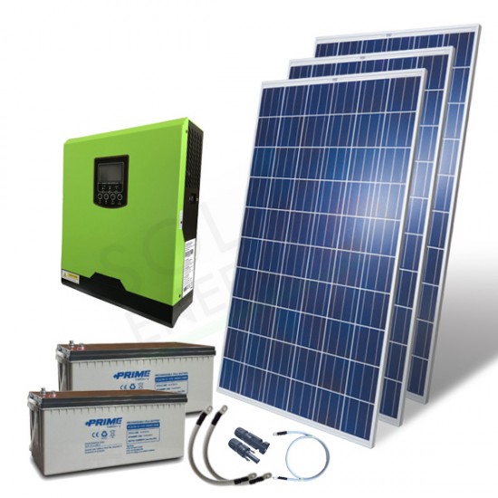 KIT FOTOVOLTAICO OFF-GRID 2.2 KW 48V CON BATTERIE AGM 1200 AH