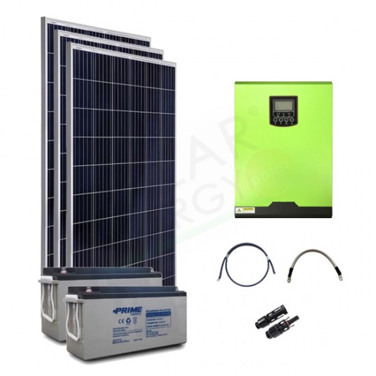 KIT FOTOVOLTAICO OFF-GRID 3.3 KW 48V MPPT CON BATTERIE AGM 1200 AH