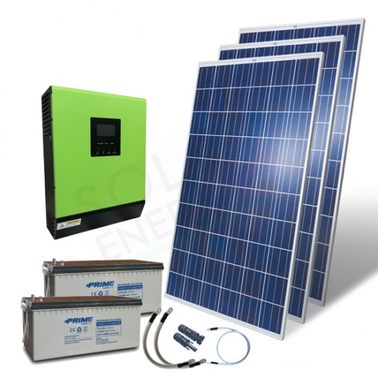 KIT FOTOVOLTAICO OFF-GRID 3,9 KW 48V MPPT CON BATTERIE AGM 1600 AH