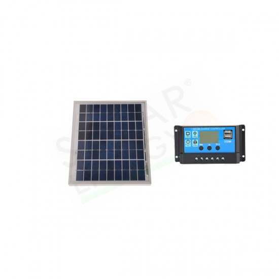 KIT SOLARE CAMPER 5W 12V – MODULO FOTOVOLTAICO 5W E REGOLATORE 10A PWM