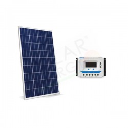 KIT SOLARE BASE 30W 12V – MODULO  FOTOVOLTAICO 30W E REGOLATORE 10A PWM CON PRESA USB