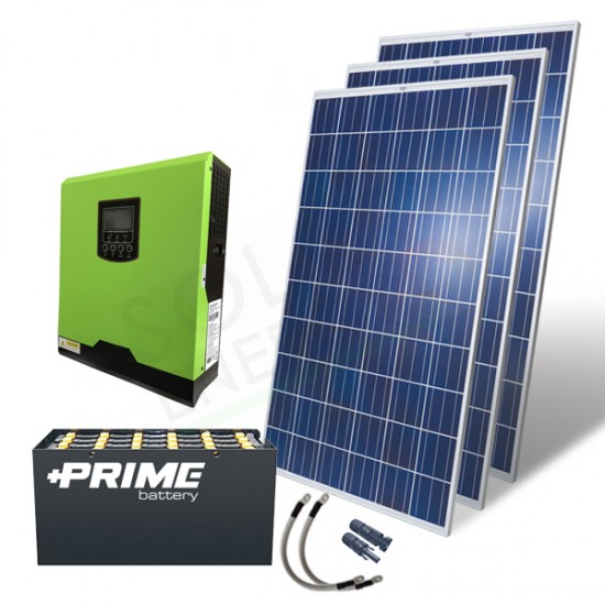 KIT FOTOVOLTAICO OFF-GRID 840 W 24V CON BATTERIE OPZS 1440 AH