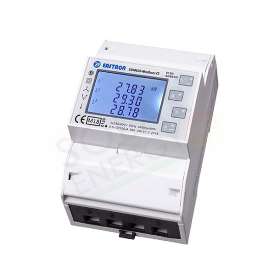 ENERGY METER SDM630-MODBUS - CONTATORE DI ENERGIA MONOFASE E TRIFASE 100 A