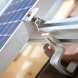 KIT FISSAGGIO COMPLETO PER 3 MODULI FOTOVOLTAICI IN VERTICALE TETTO A FALDA