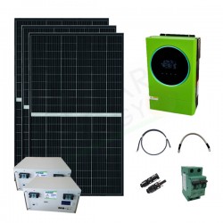 KIT FOTOVOLTAICO OFF-GRID 3.2 KW 48V CON BATTERIE LITIO 9.6 KWH