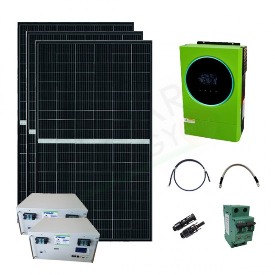 KIT FOTOVOLTAICO OFF-GRID 3.2 KW 48V CON BATTERIE LITIO 7.2 KWH