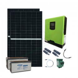 KIT FOTOVOLTAICO OFF-GRID 820 W 24V CON BATTERIE AGM 800 AH