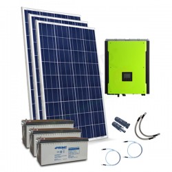 KIT FOTOVOLTAICO OFF-GRID 5.6 KW 48V MPPT CON BATTERIE AGM 1600 AH