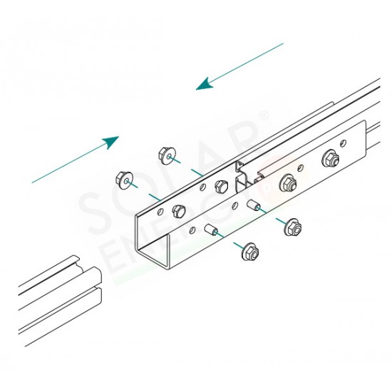 ELEMENTO DI GIUNZIONE LONGHERONE 45X45 MM