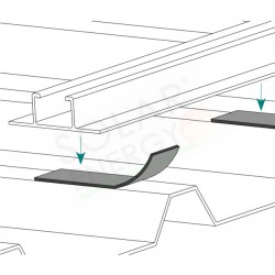 NASTRO GUAINA ADESIVO IN EPDM NERO PER FISSAGGIO FOTOVOLTAICO