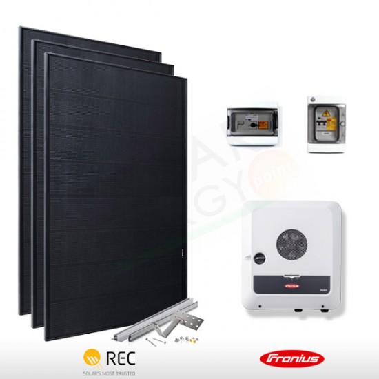 KIT FOTOVOLTAICO 3.3 KW REC – FRONIUS PREDISPOSTO PER ACCUMULO (COMPLETO)