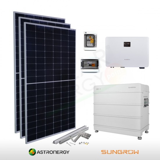 KIT FOTOVOLTAICO 3.6 KW ASTRONERGY – SUNGROW CON ACCUMULO DA 9.6 KWH (COMPLETO)