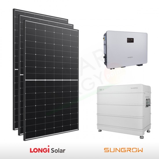 KIT FOTOVOLTAICO 5.2 KW LONGI SOLAR – SUNGROW CON ACCUMULO 9.6 KWH