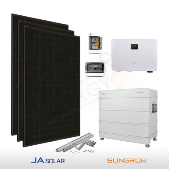 KIT FOTOVOLTAICO 4 KW JA SOLAR – SUNGROW CON ACCUMULO DA 9.6 KWH (COMPLETO)