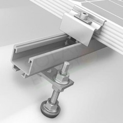 KIT FISSAGGIO COMPLETO PER 1 MODULO FOTOVOLTAICO IN VERTICALE TETTO A FALDA CON VITE PER CALCESTRUZZO