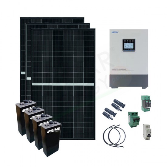 KIT FOTOVOLTAICO OFF-GRID 3.2 KW 48V CON BATTERIA OPzS 7.5 KWH