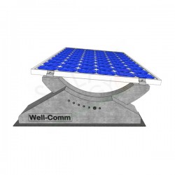 KIT SISTEMA ZAVORRATO PER IMPIANTI FOTOVOLTAICI PER SUPERFICI PIANE PER 6 MODULI FOTOVOLTAICI 0° - 30°