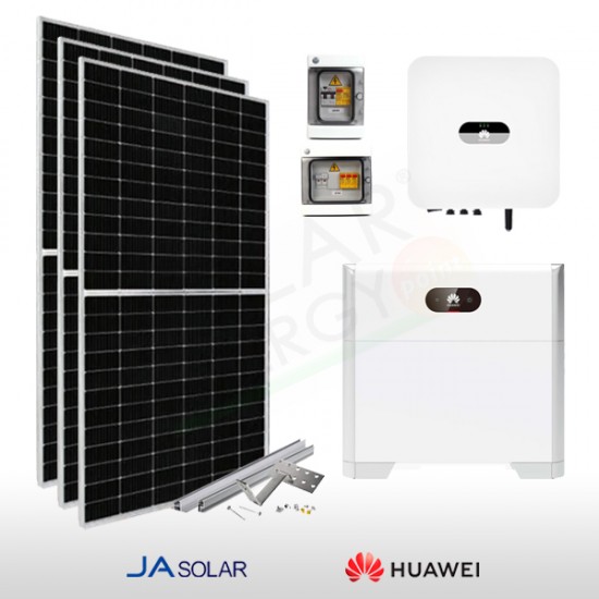 KIT FOTOVOLTAICO 3.3 KW JA SOLAR – HUAWEI CON ACCUMULO 5 KWH (COMPLETO)