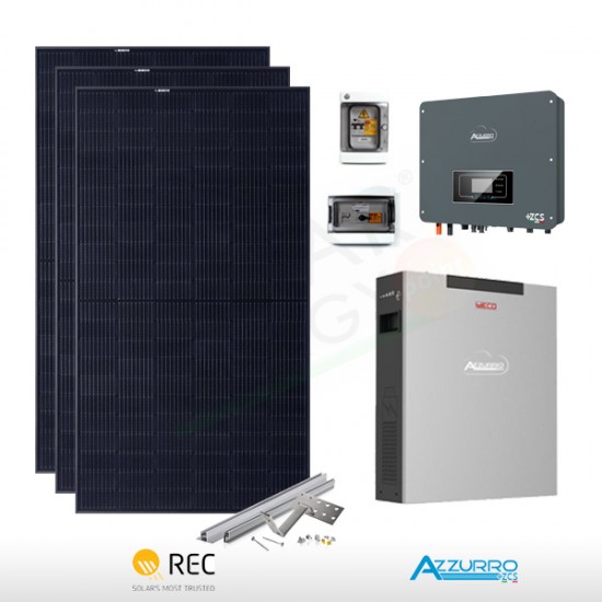 KIT FOTOVOLTAICO 4 KW REC – ZCS CON ACCUMULO DA 5 KWH (COMPLETO)