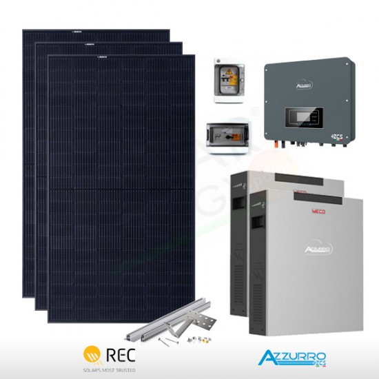 KIT FOTOVOLTAICO 6 KW REC – ZCS CON ACCUMULO DA 10 KWH (COMPLETO)