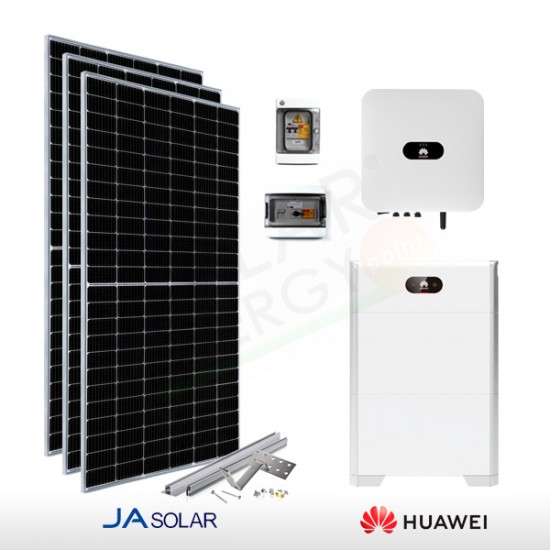 KIT FOTOVOLTAICO 6.6 KW JA SOLAR – HUAWEI CON ACCUMULO DA 10 KWH (COMPLETO)