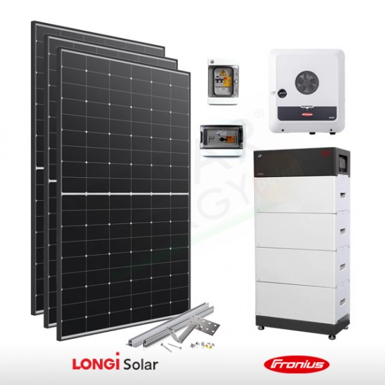 KIT FOTOVOLTAICO 6.6 KW LONGI SOLAR – FRONIUS CON ACCUMULO 11 KWH (COMPLETO)