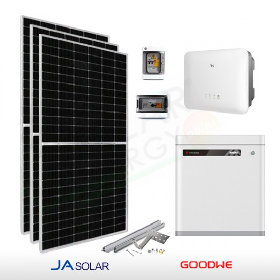 KIT FOTOVOLTAICO 5 KW JA SOLAR – GOODWE CON ACCUMULO 5 KWH (COMPLETO)