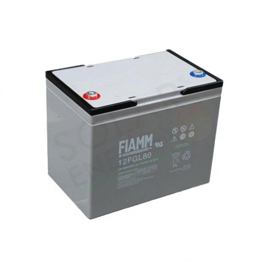 FIAMM 12FGL80 – BATTERIA SOLARE ERMETICA AGM 12V 80AH