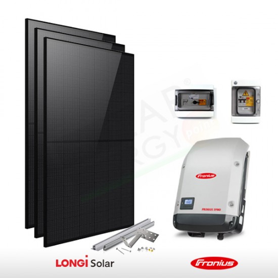 KIT FOTOVOLTAICO 3.2 KW LONGI SOLAR – FRONIUS (COMPLETO)