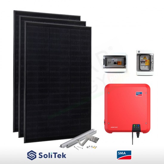 KIT FOTOVOLTAICO 3.3 KW SOLITEK – SMA (COMPLETO)