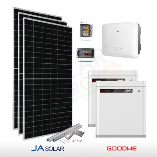 KIT FOTOVOLTAICO 6 KW JA SOLAR – GOODWE CON ACCUMULO 10 KWH (COMPLETO)