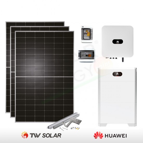 KIT FOTOVOLTAICO 6.6 KW TONGWEI SOLAR – HUAWEI CON ACCUMULO 10 KWH (COMPLETO)