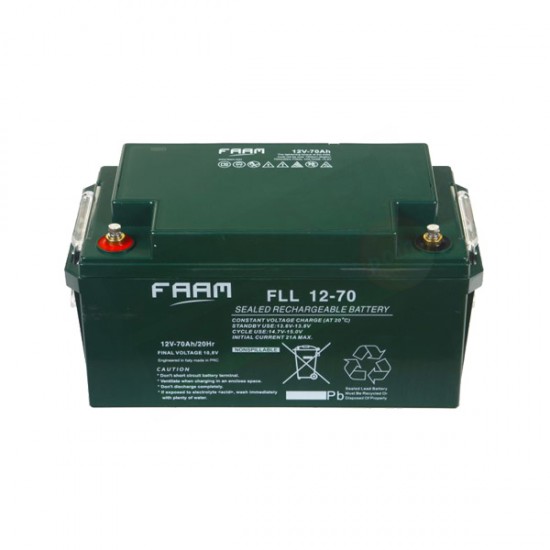 FAAM FLL12-70 – BATTERIA SOLARE ERMETICA AGM 70AH 12V