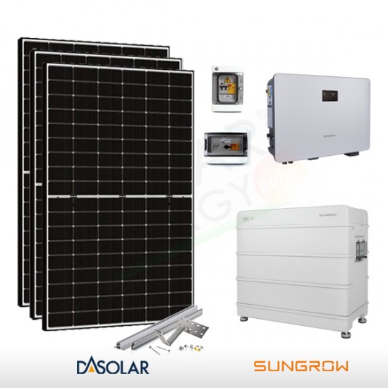 KIT FOTOVOLTAICO 4.3 KW DAS SOLAR – SUNGROW CON ACCUMULO DA 6.4 KWH (COMPLETO)