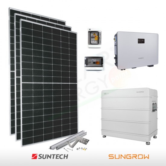 KIT FOTOVOLTAICO 5.2 KW SUNTECH POWER – SUNGROW CON ACCUMULO DA 9.6 KWH (COMPLETO)