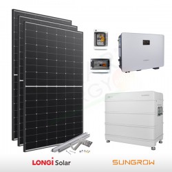 KIT FOTOVOLTAICO 6.6 KW LONGI SOLAR – SUNGROW CON ACCUMULO DA 9.6 KWH (COMPLETO)