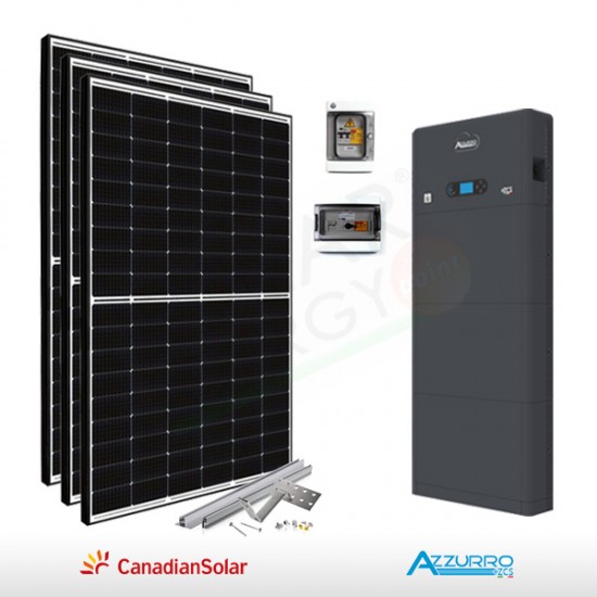 KIT FOTOVOLTAICO 3.3 KW CANADIAN SOLAR – ZCS CON ACCUMULO DA 5 KWH (COMPLETO)