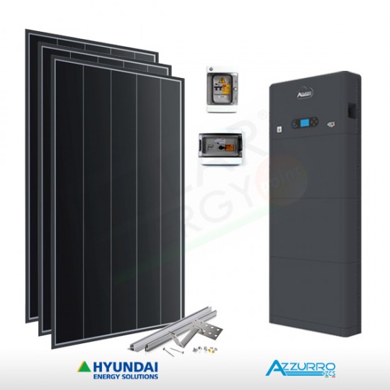 KIT FOTOVOLTAICO 4.4 KW HYUNDAI – ZCS CON ACCUMULO DA 5 KWH (COMPLETO)