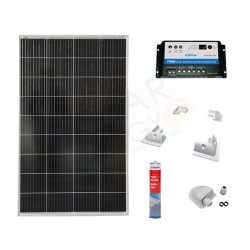 KIT SOLARE CAMPER 150W 12V – MODULO 150W E REGOLATORE 20A DUAL BATTERY