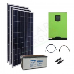 KIT FOTOVOLTAICO OFF-GRID 2.8 KW 24V CON BATTERIE AGM 200 AH