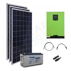 KIT FOTOVOLTAICO OFF-GRID 2.2 KW 24V CON BATTERIE AGM 150 AH