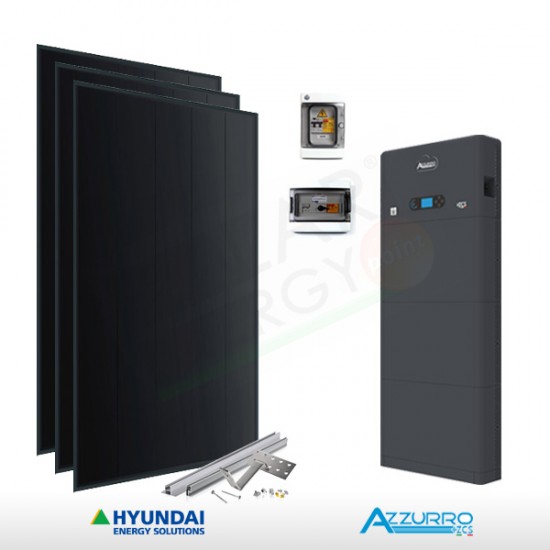 KIT FOTOVOLTAICO 3.2 KW HYUNDAI – ZCS CON ACCUMULO DA 5 KWH (COMPLETO)