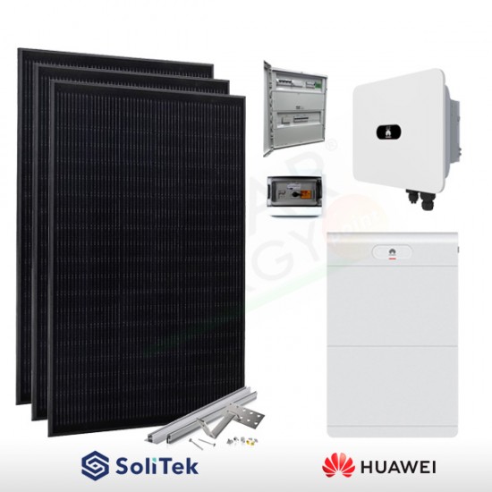 KIT FOTOVOLTAICO 12.6 KW SOLITEK – HUAWEI CON ACCUMULO DA 14 KWH (COMPLETO)